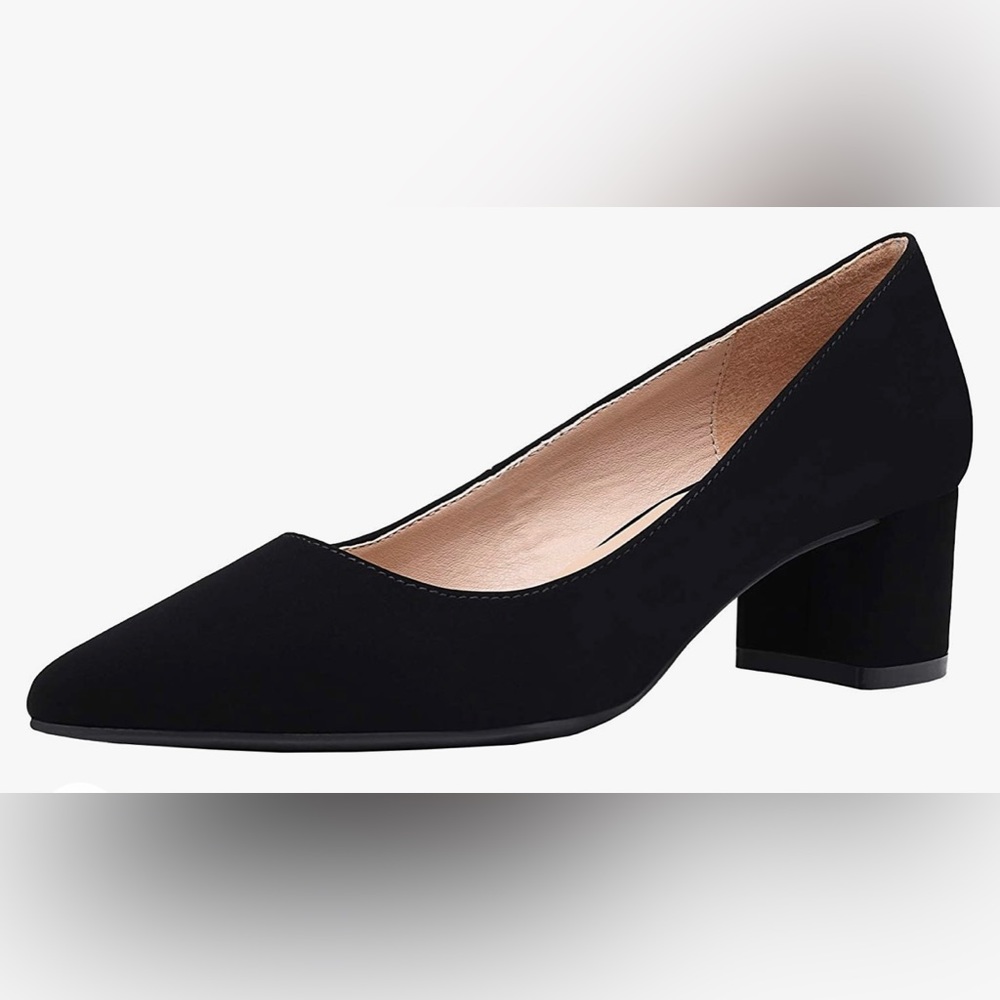DREAM PAIRS Women’s Chunky Low Block Heels Closed Toe Dress Pumps Shoes